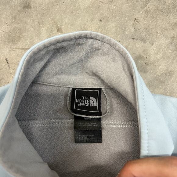 The North Face APEX Size M Womens Full Zip Stand Collar Softshell Jacket Blue - Picture 6 of 6